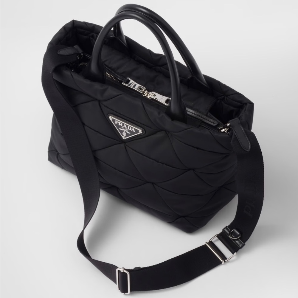 Padded Re-Nylon tote bag